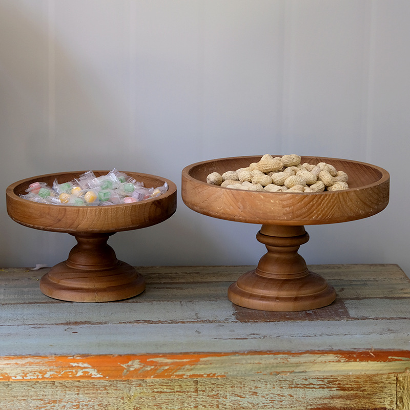 Wooden Serving Tray - Soporte de madera para exhibir pasteles,