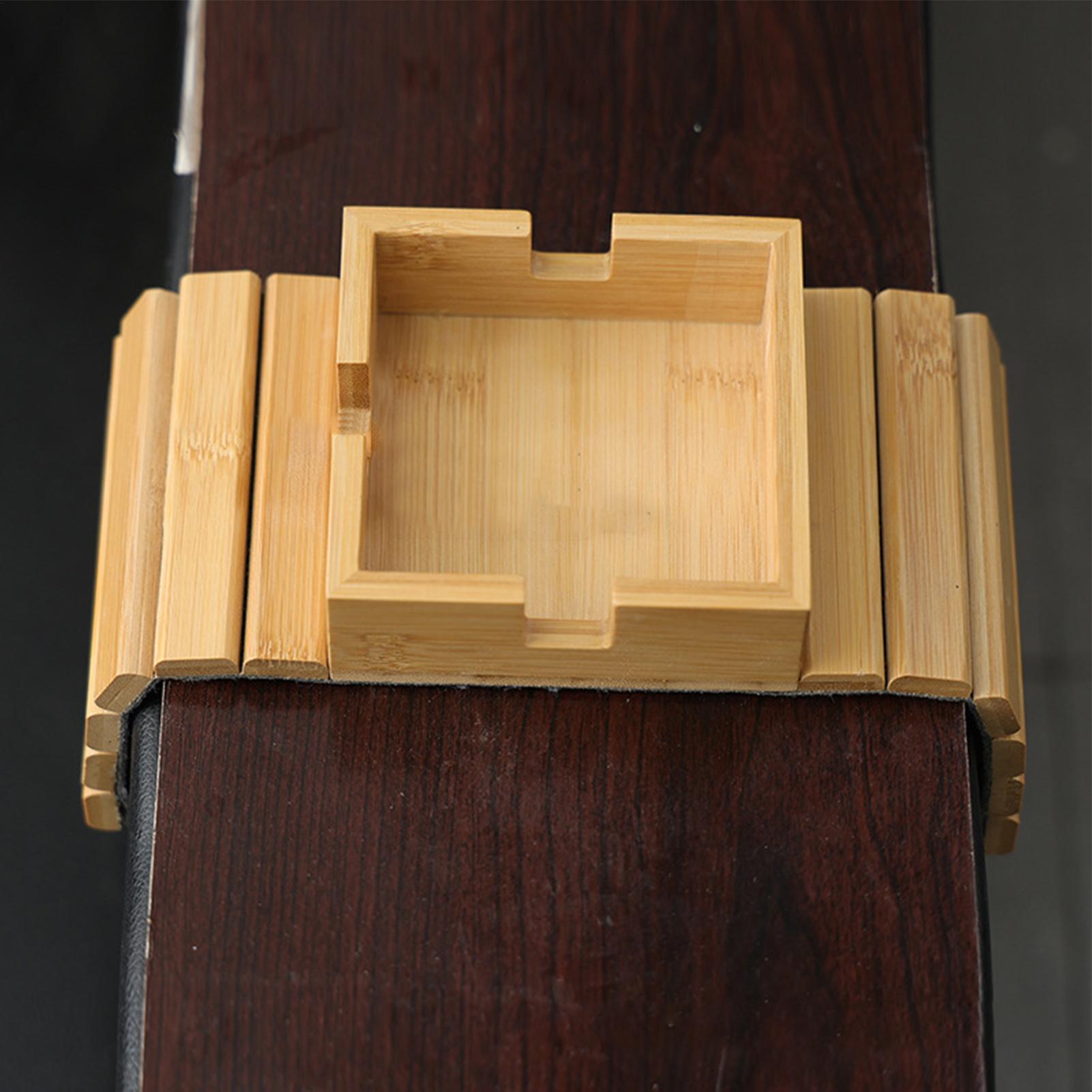 Wooden Serving Tray - Portavasos para Sofá, Bandeja de Madera