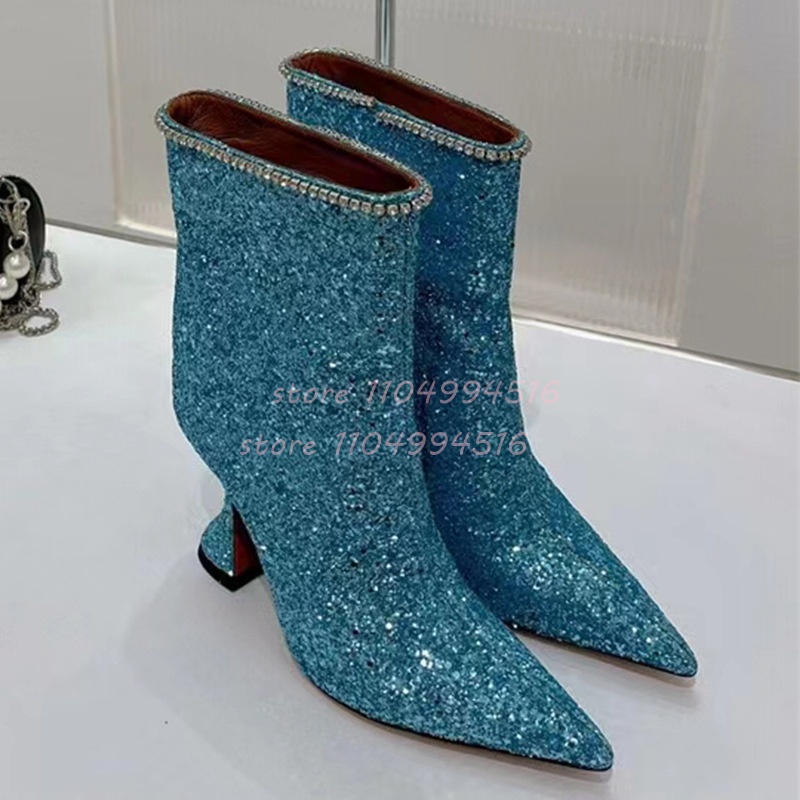 Crystal Wine Glass - Botines de tacón de copa de