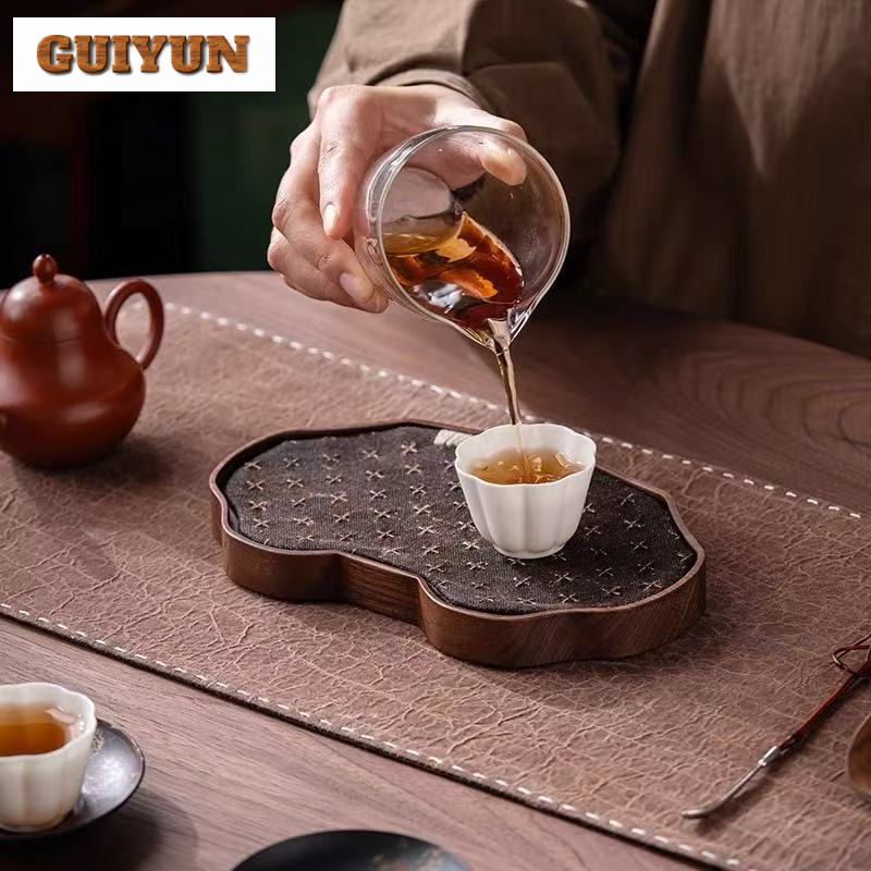 Bandeja de té pequeña de nogal - Wooden Serving Tray reseña y precio