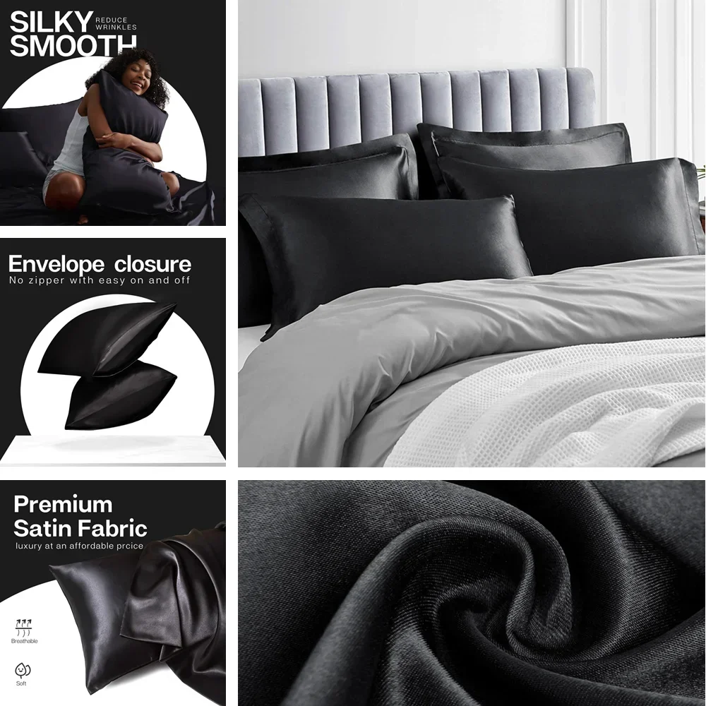Paquete de 2 fundas de almohad - Silk Pillowcase Set reseña y precio