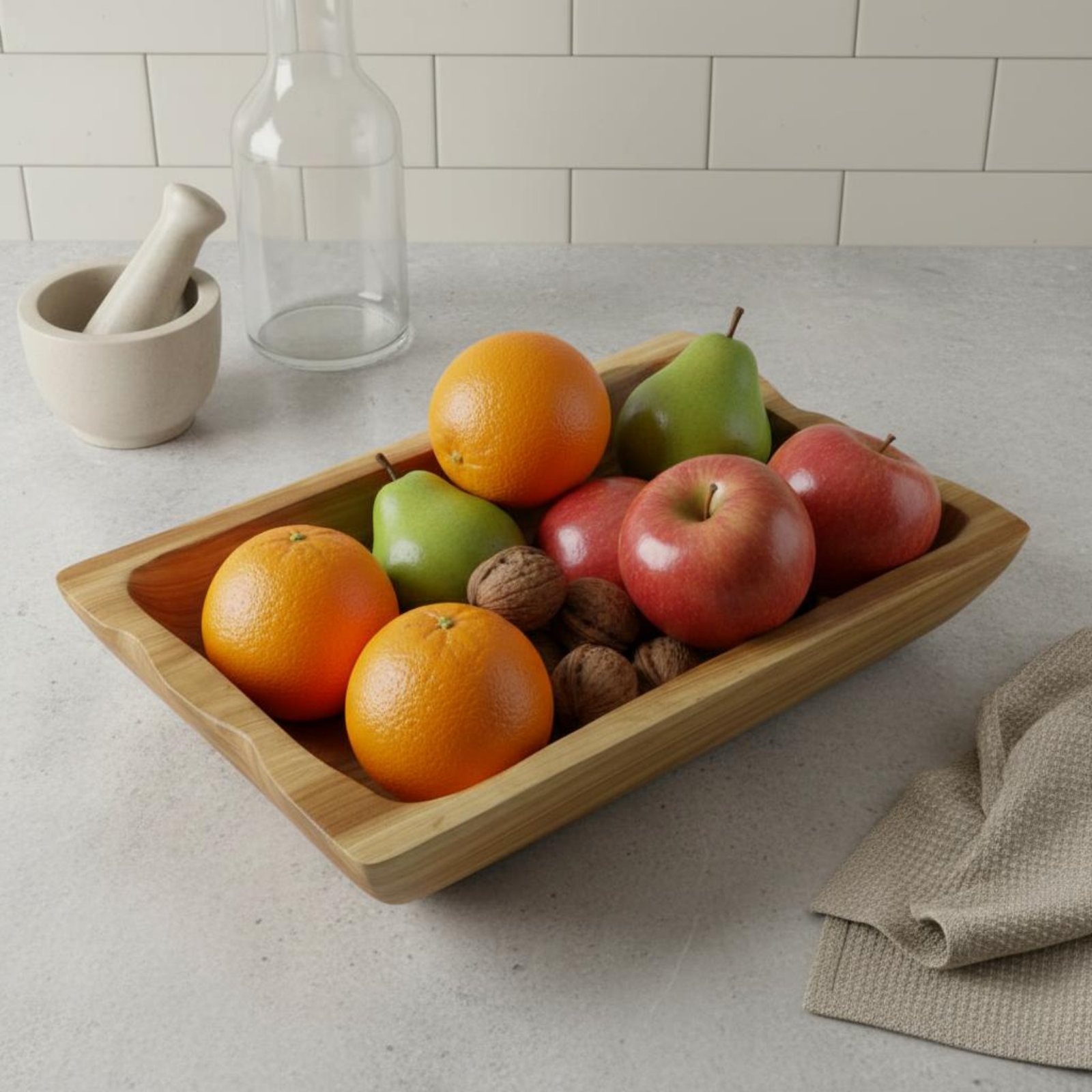Bandeja de Madera Rústica de G - Wooden Serving Tray reseña y precio
