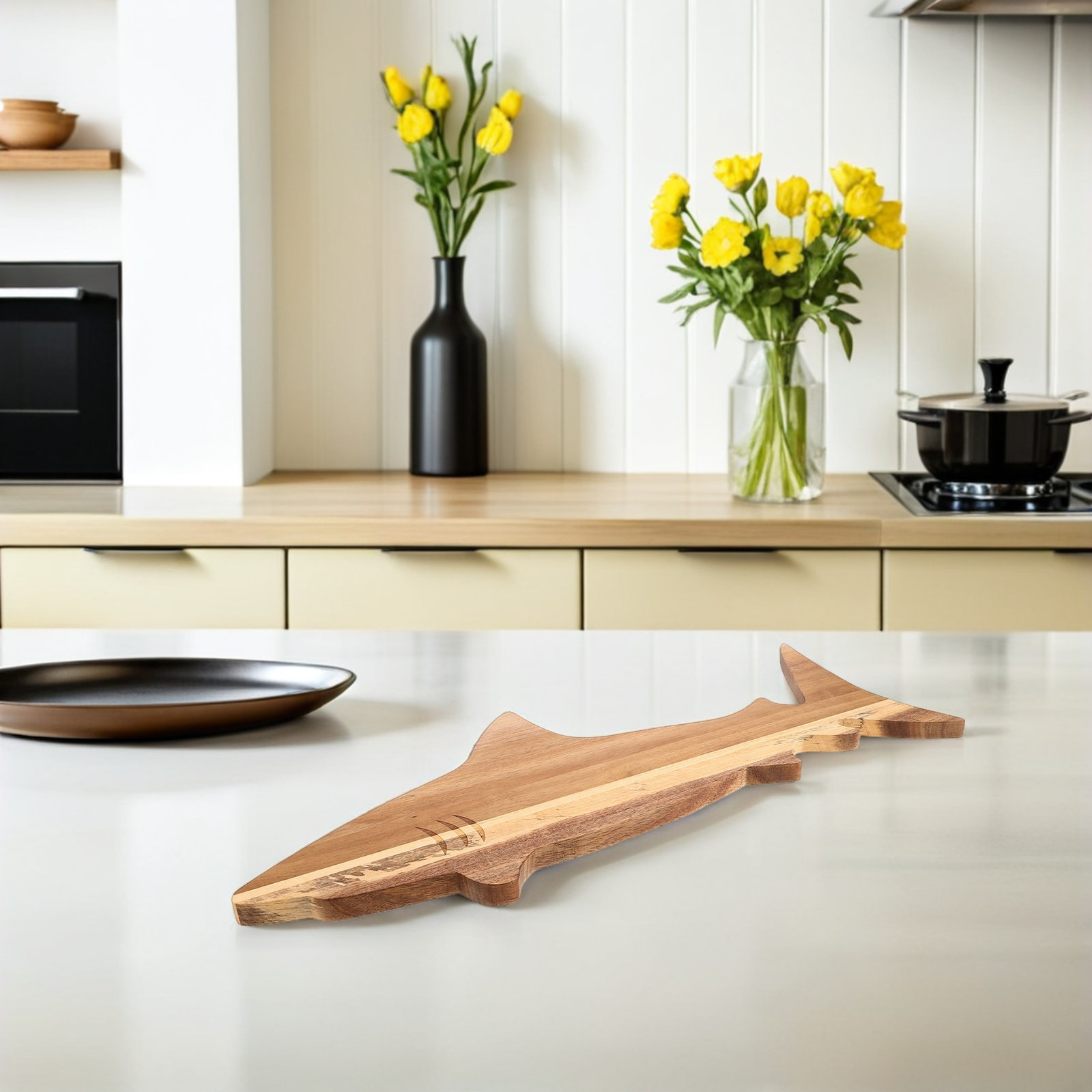 Tabla de cortar de madera de a - Wooden Serving Tray reseña y precio