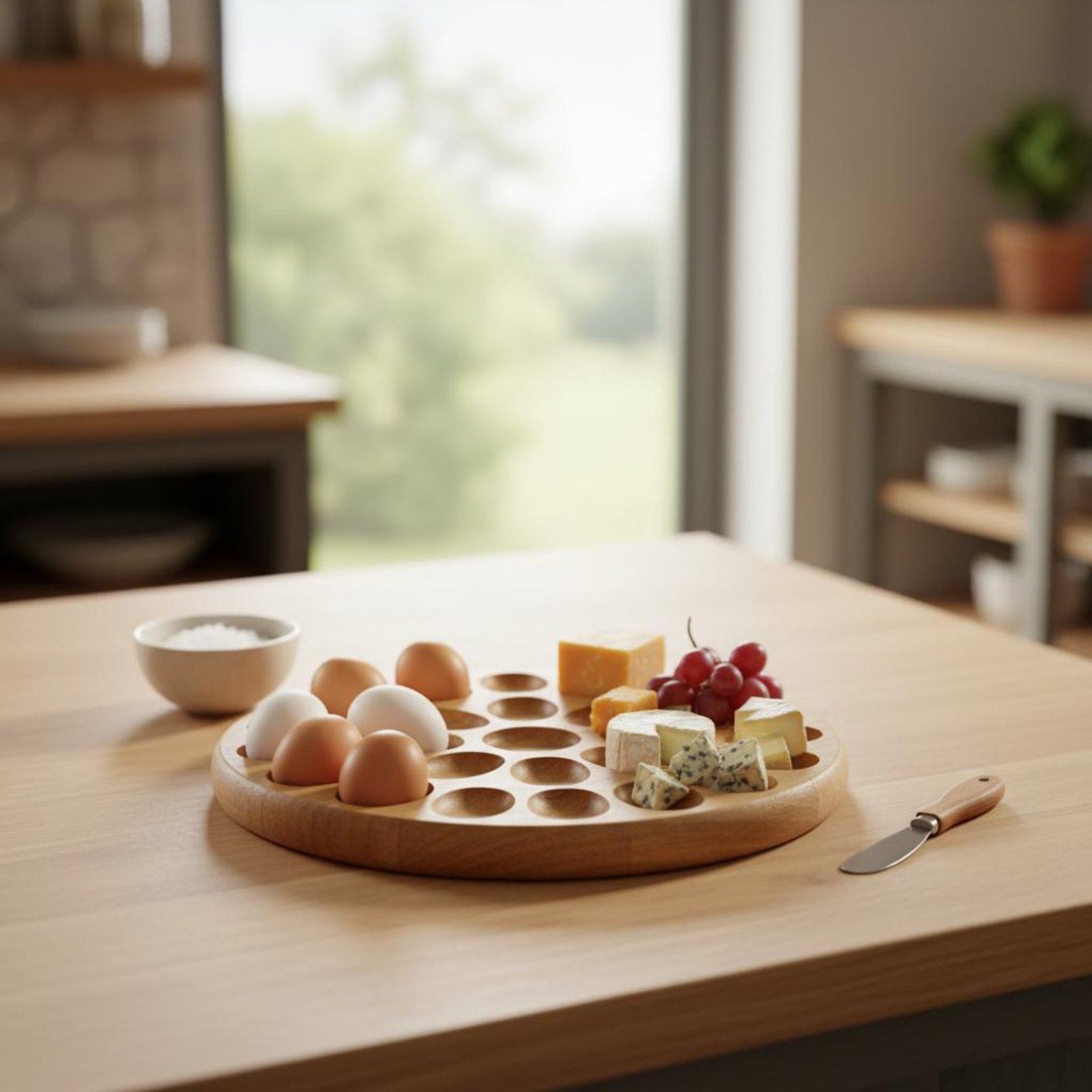 Bandeja Ovalada Reversible de  - Wooden Serving Tray reseña y precio