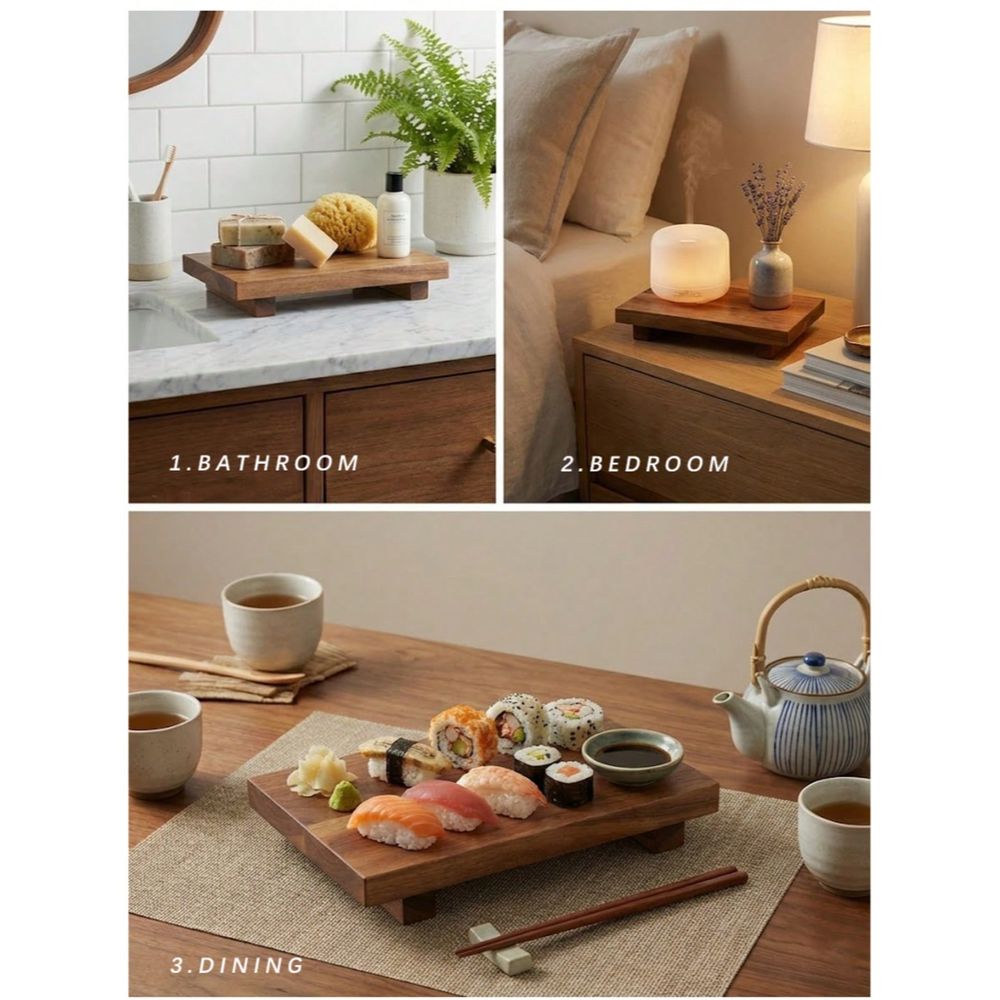 Juego de piezas: Bandeja decor - Wooden Serving Tray reseña y precio