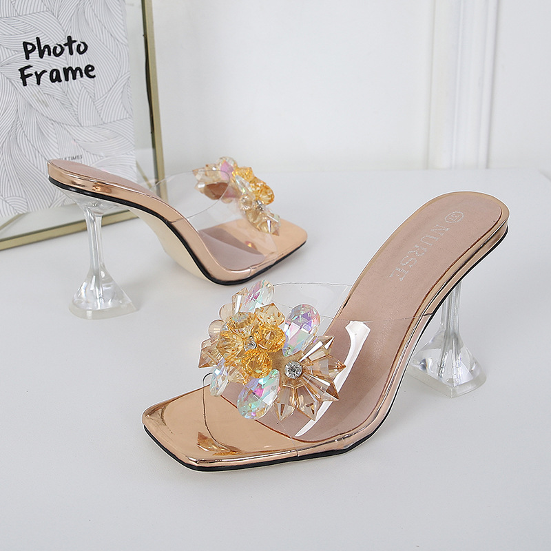 Zapatillas de Tacón Alto Trans - Crystal Wine Glass reseña y precio