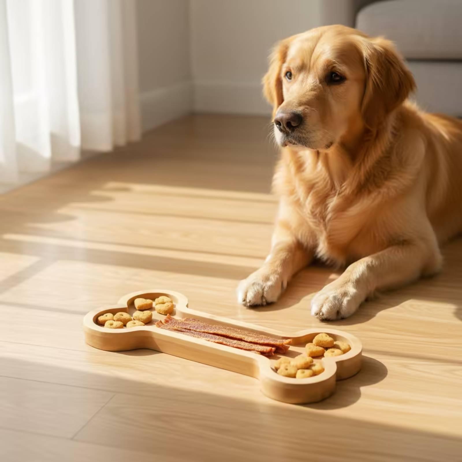 Plato de Bambú con Compartimen - Wooden Serving Tray reseña y precio